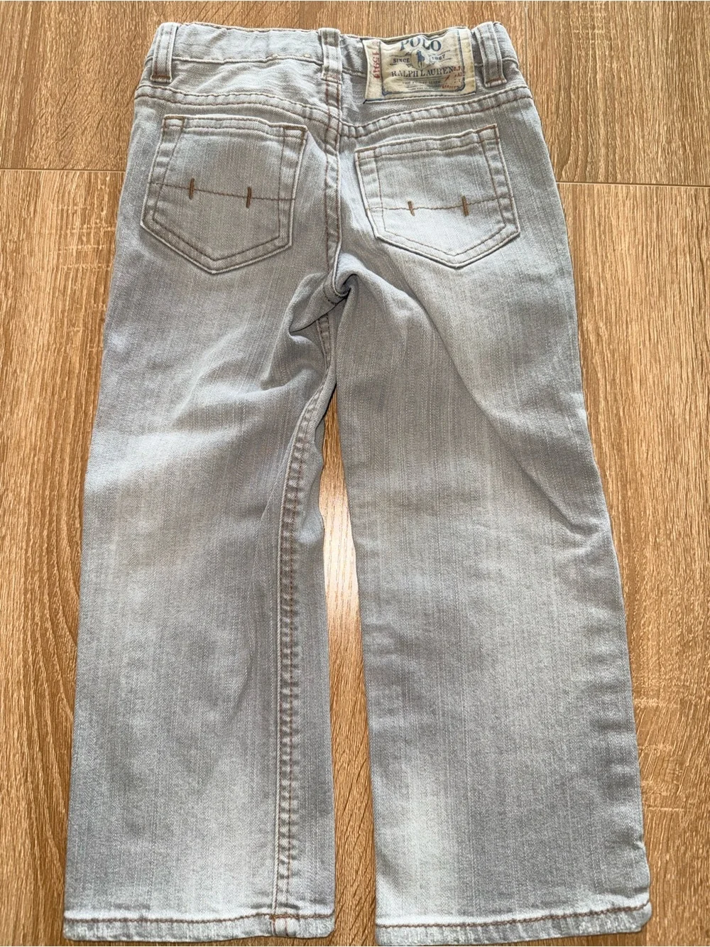 Polo by Ralph Lauren toddler boy grey Denim Jeans with adjustable waist sz 3t